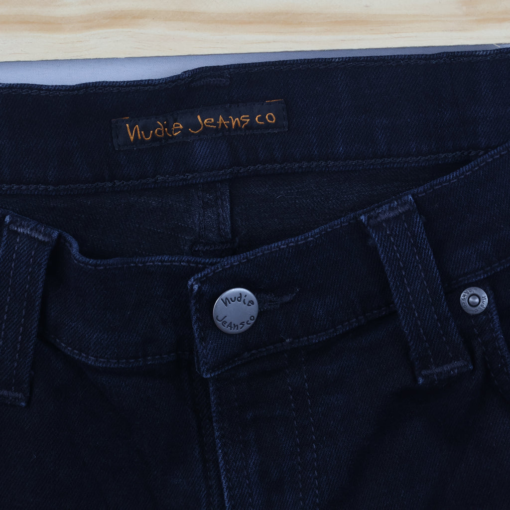 Thrifted Nudie Jeans Co Men's Slim Fit Black Jeans 30 Waist/ J1042