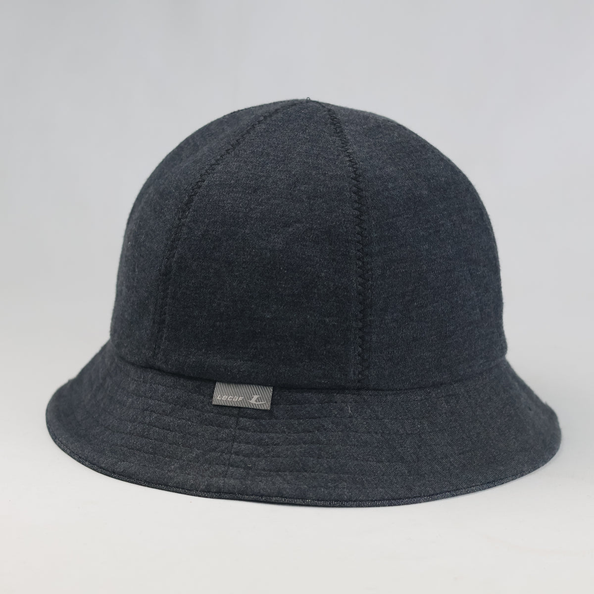 Thrifted LeCaf Number 86 Dark Charcoal Denim Bucket Hat