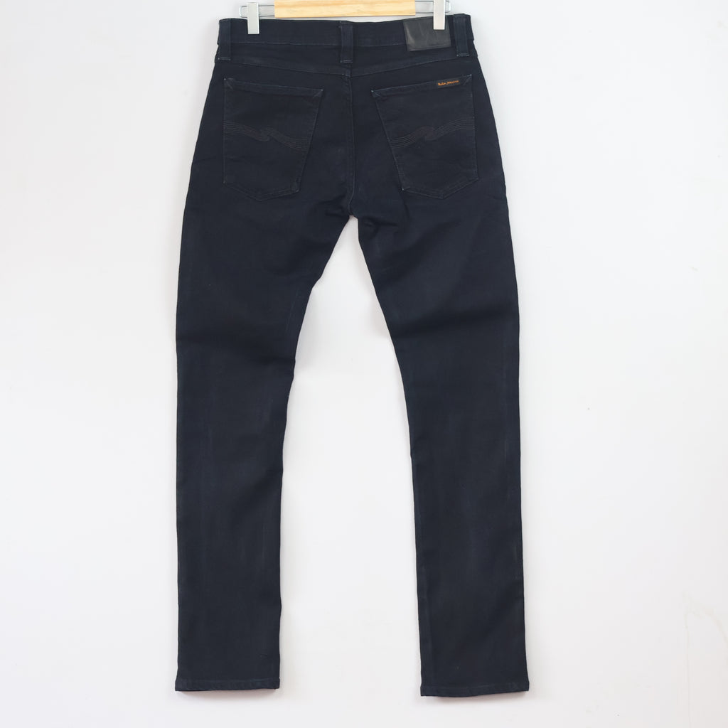 Thrifted Nudie Jeans Co Men's Slim Fit Black Jeans 30 Waist/ J1042
