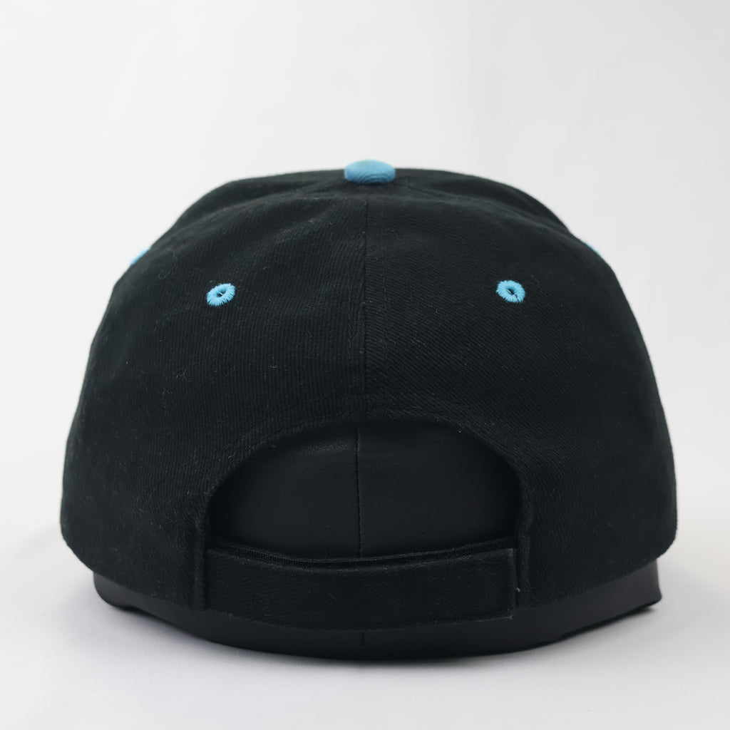 Vintage London England Souvenir Thrifted  Baseball Cap - Black & Cyan