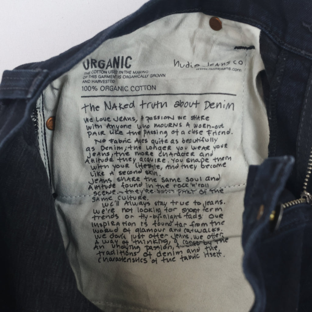 Thrifted Nudie Jeans Co Men's Slim Fit Black Jeans 30 Waist/ J1042