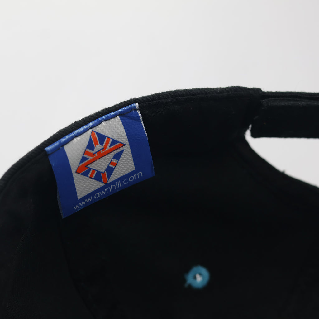 Vintage London England Souvenir Thrifted  Baseball Cap - Black & Cyan