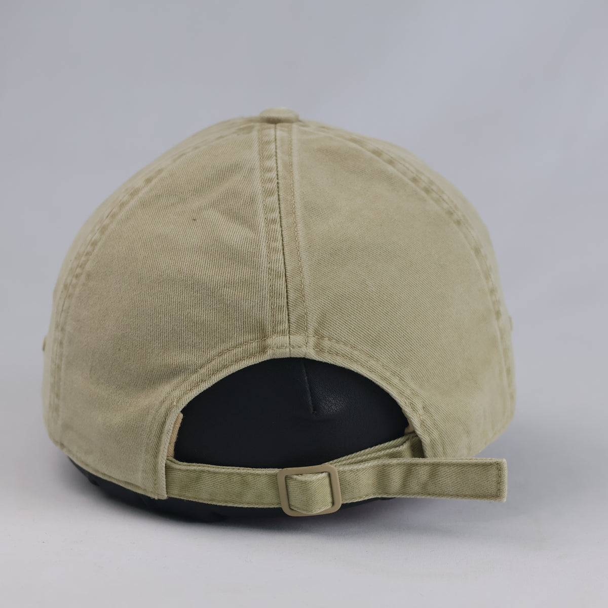 Thrifted COS Beige Blank Washed Canvas Adjustable Baseball Cap | 10807