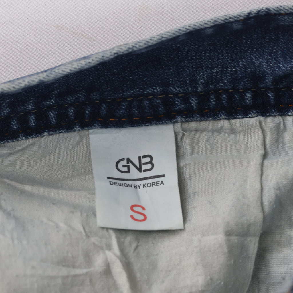 Thrifted Men's Ripped Blue Slim Fit Denim Jeans 28 Waist/ J1041
