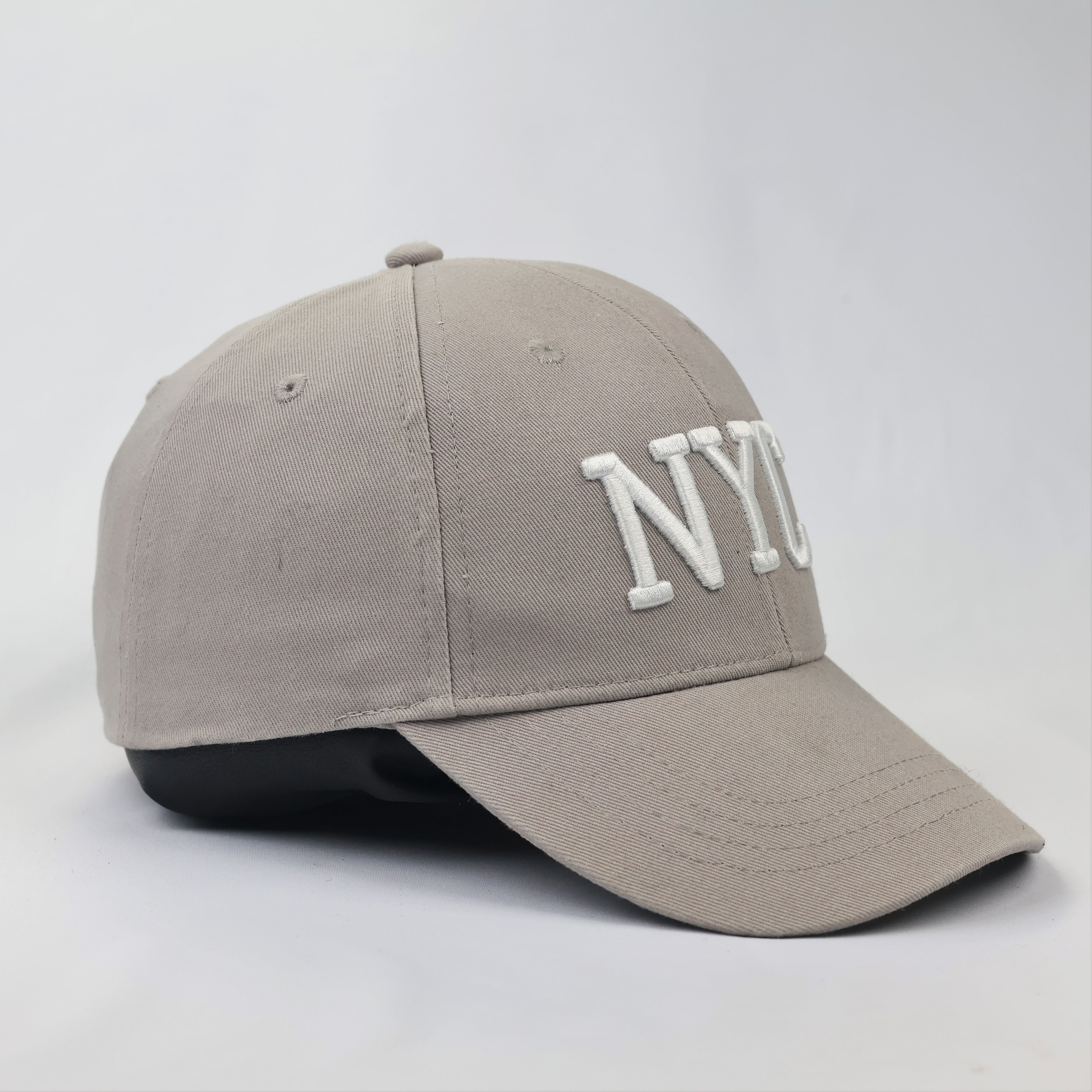 Thrifted NYC Lettering Snapback Hat - Light Grey Urban Cap