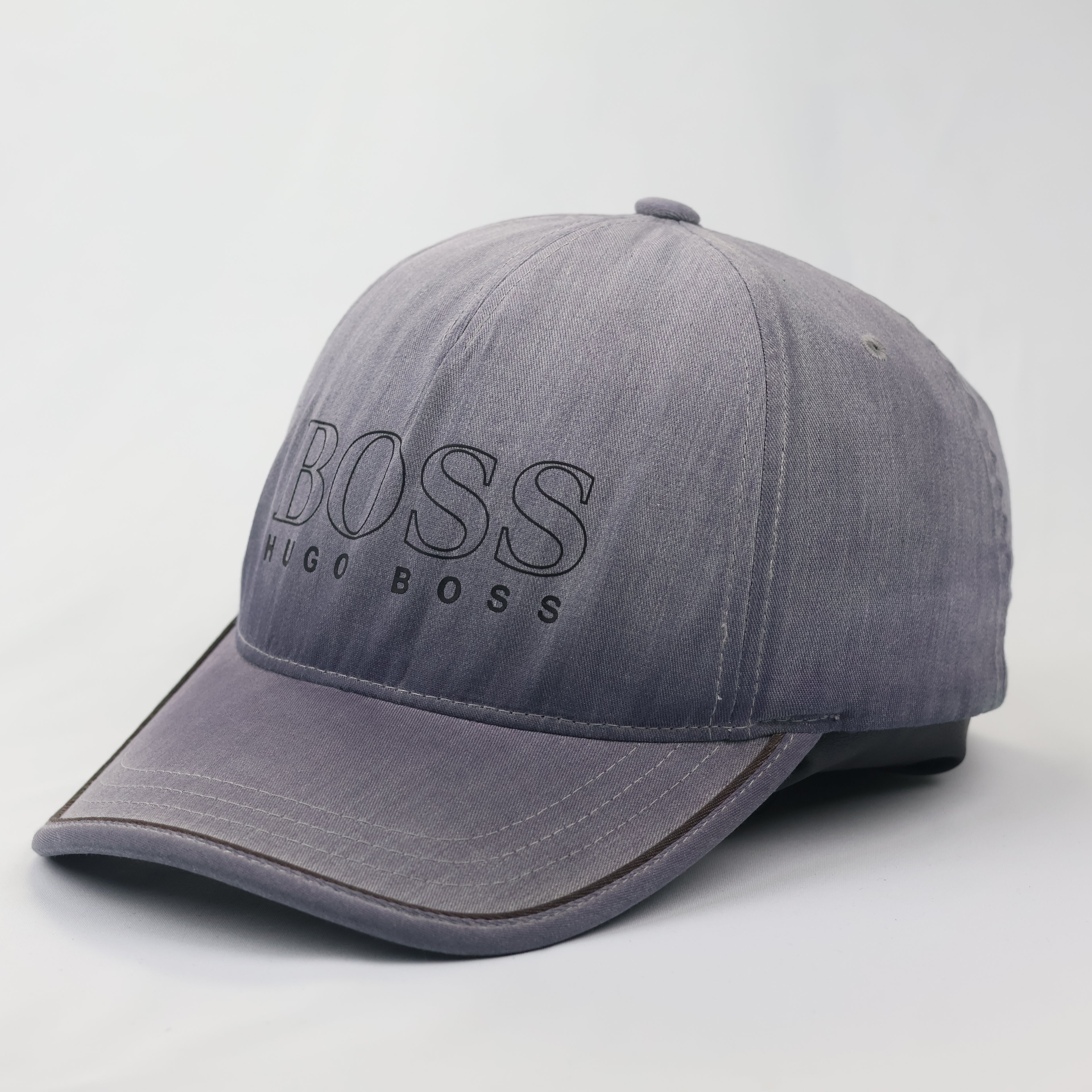 Hugo Boss Grey Vintage Thrifted Baseball Cap - Authentic Thrifted