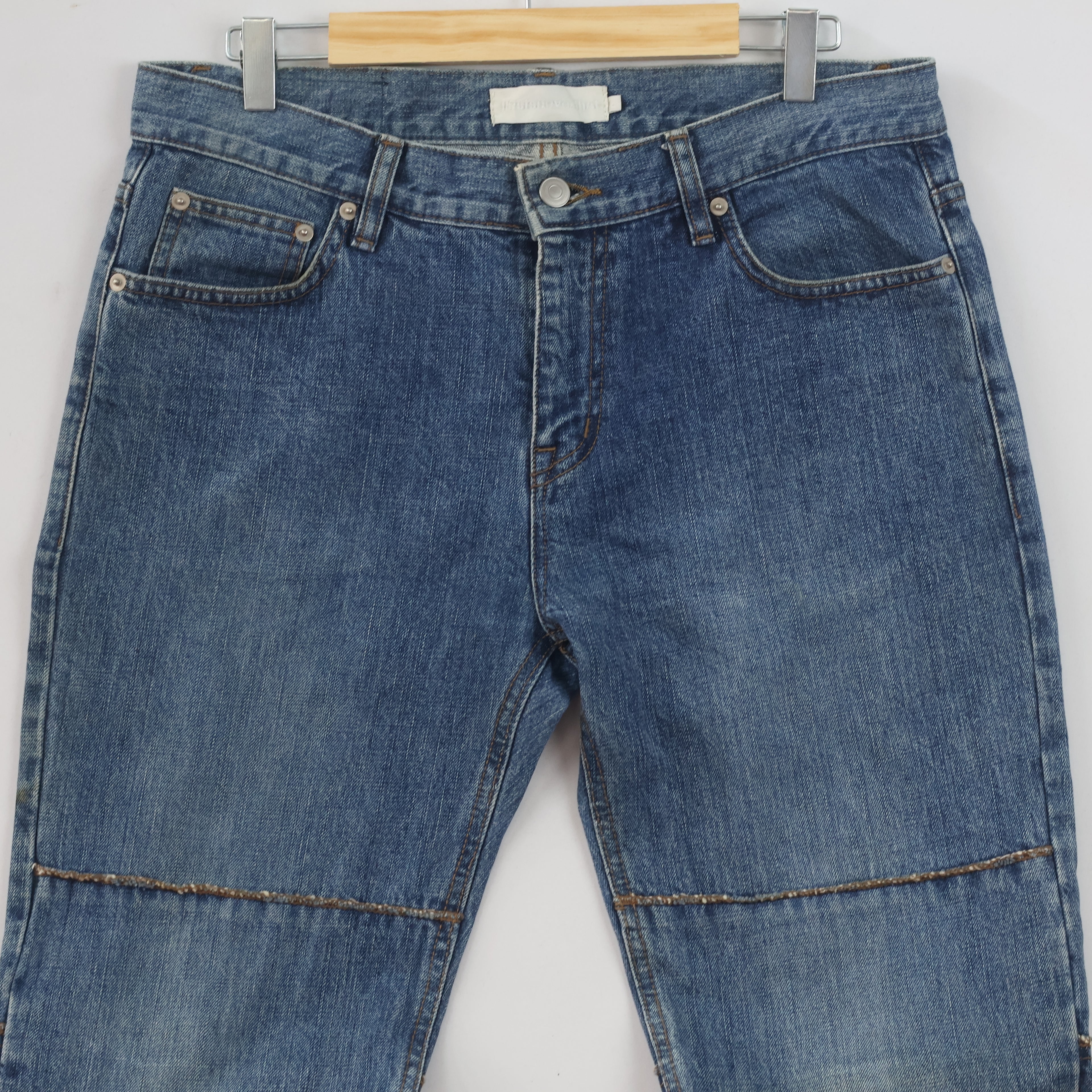 Thrifted Thisisneverthat Men's Blue Ripped Jeans 32-34 Waist/ J1040