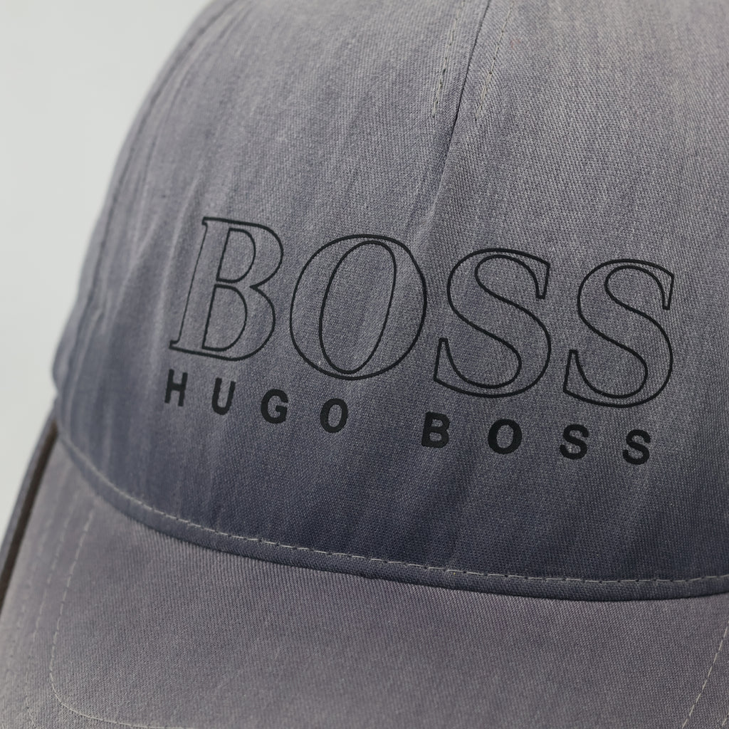 Hugo Boss Grey Vintage Thrifted Baseball Cap - Authentic Thrifted