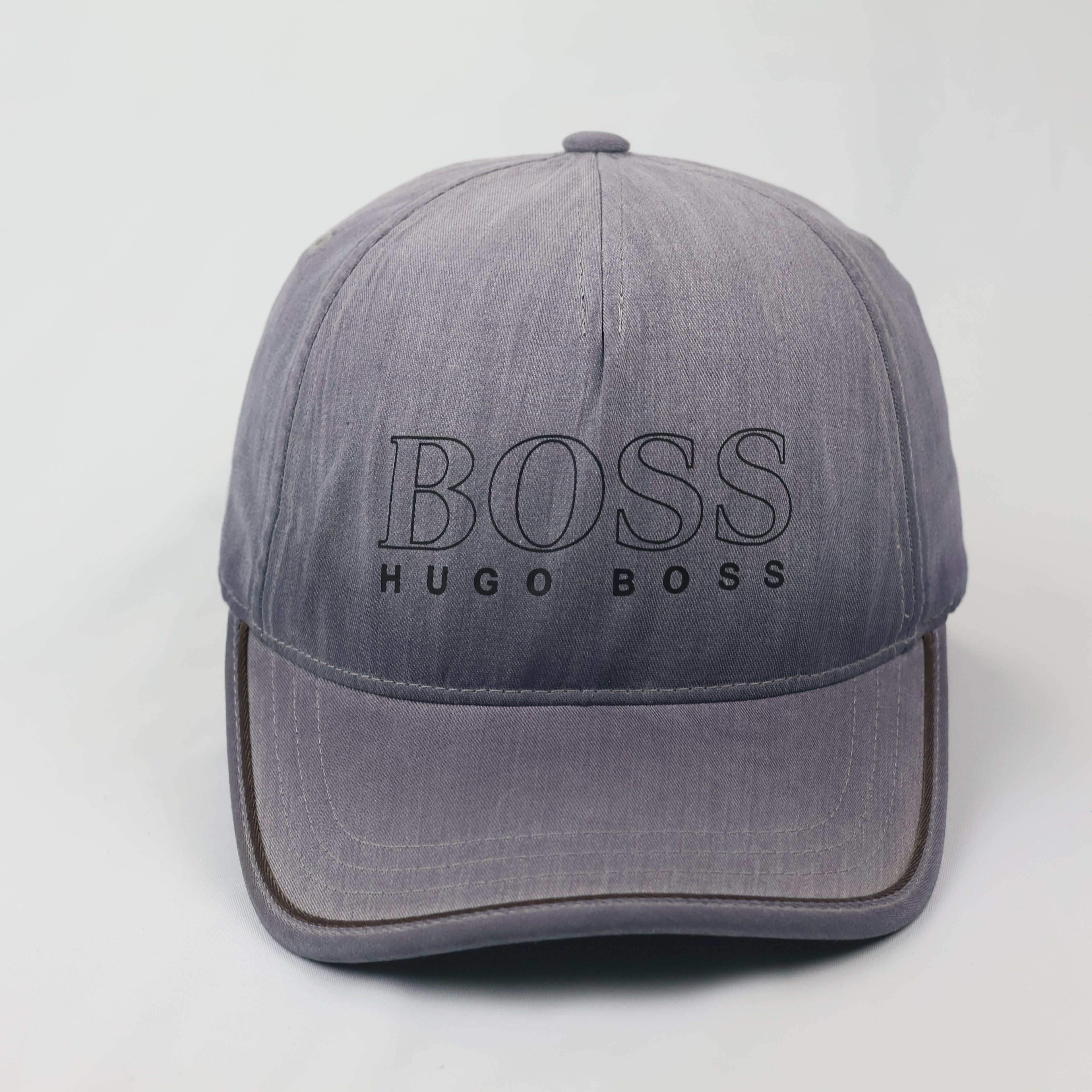 Hugo Boss Grey Vintage Thrifted Baseball Cap - Authentic Thrifted