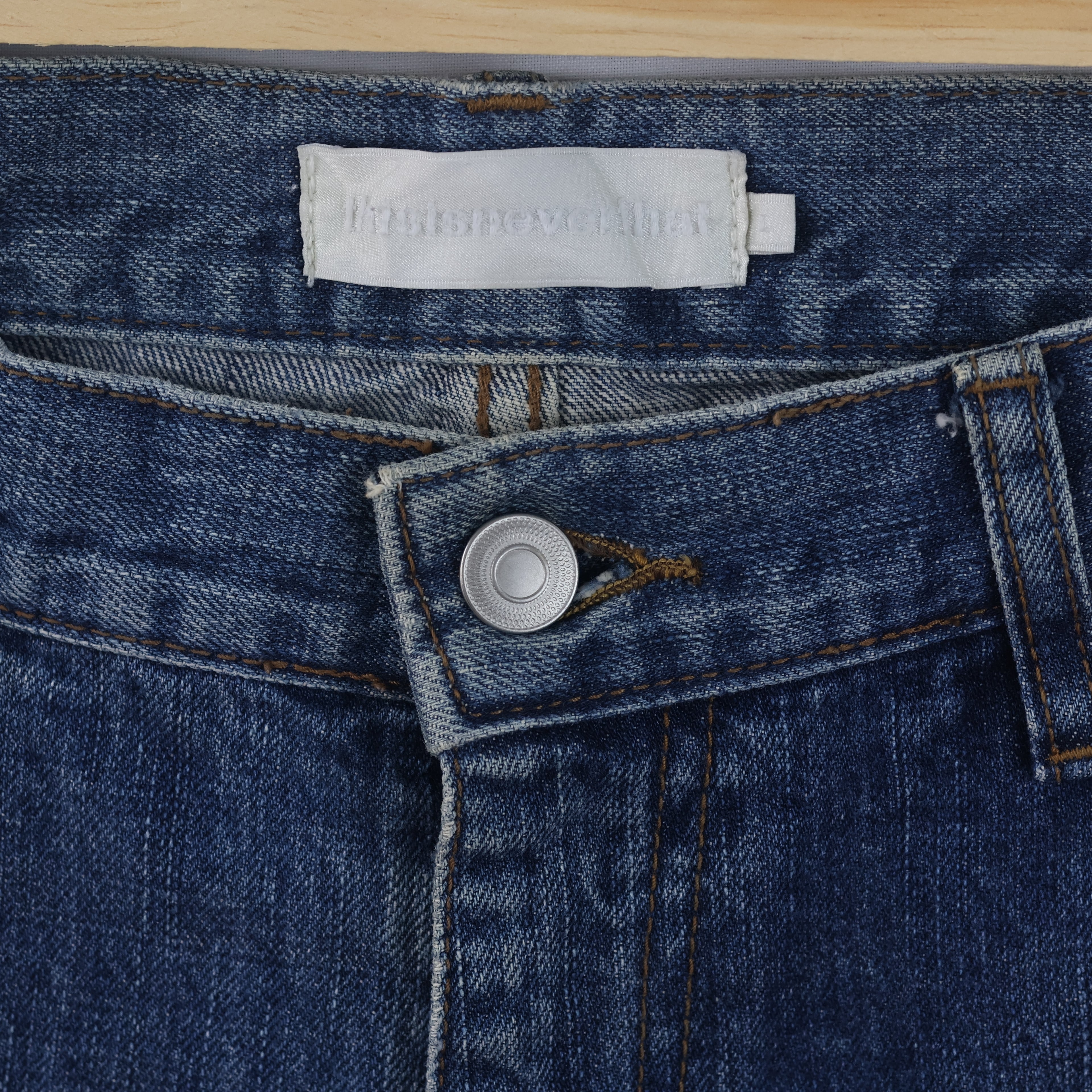 Thrifted Thisisneverthat Men's Blue Ripped Jeans 32-34 Waist/ J1040