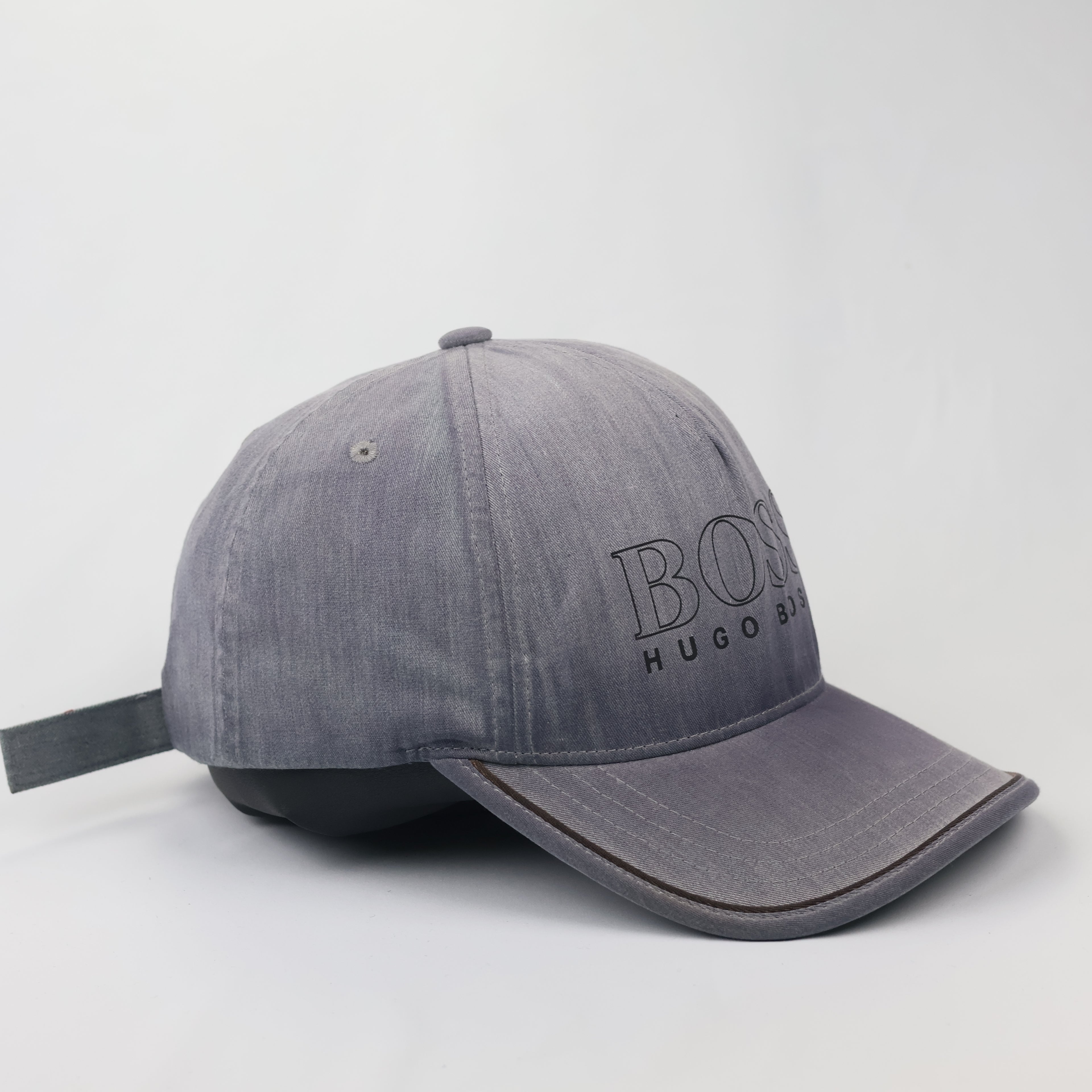 Hugo Boss Grey Vintage Thrifted Baseball Cap - Authentic Thrifted