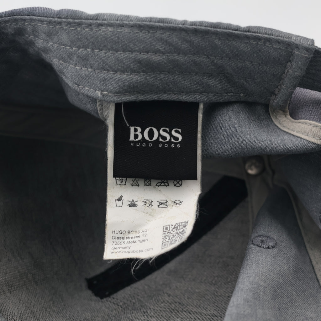 Hugo Boss Grey Vintage Thrifted Baseball Cap - Authentic Thrifted