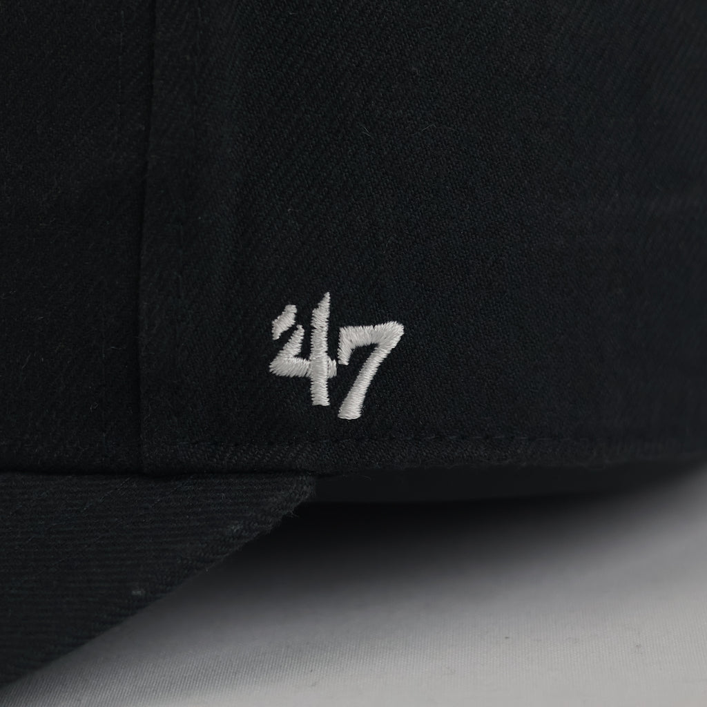 Thrifted ’47 Brand NY Yankees Black Snapback Hat Green Bottom | 10815