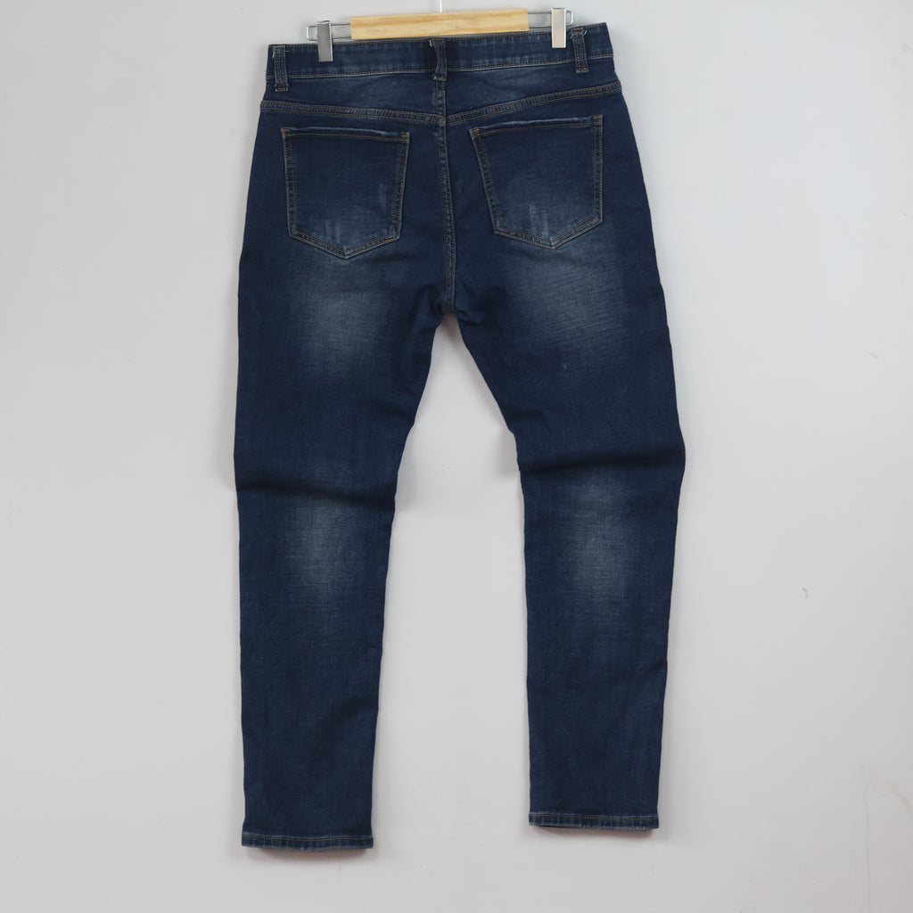 Thrifted Men's Trade Maker Casual Wash Denim Trousers Waist 32/ J1062