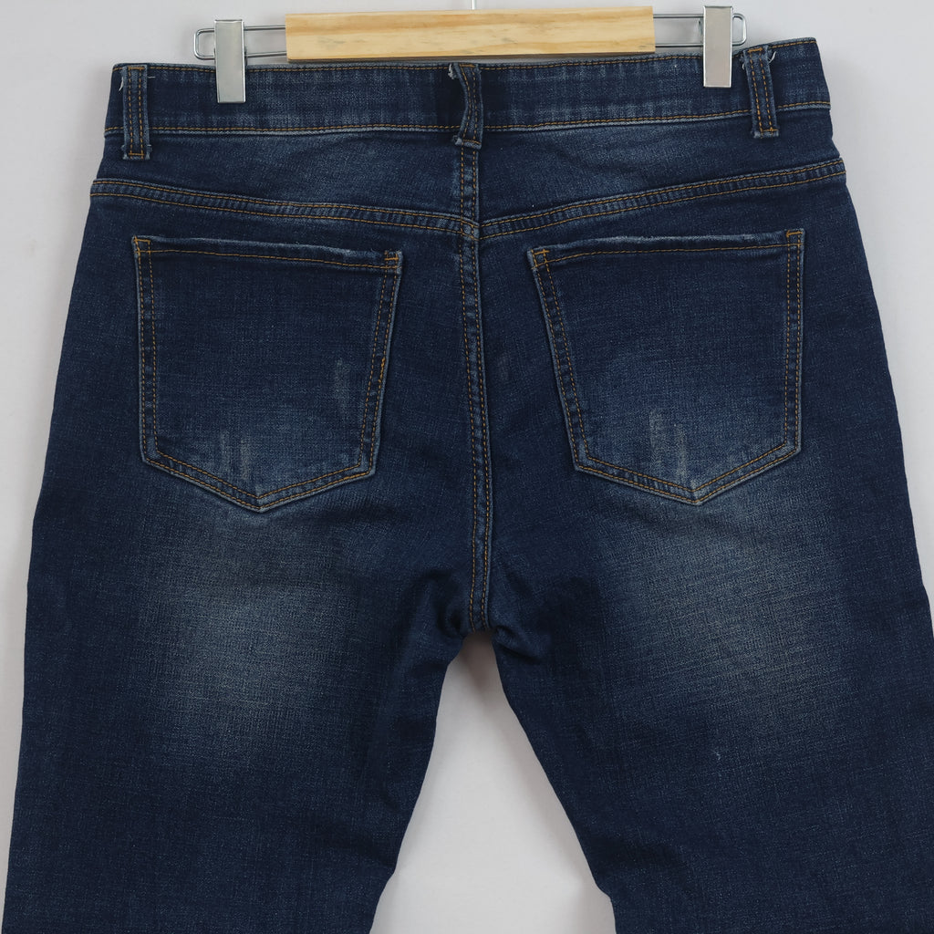 Thrifted Men's Trade Maker Casual Wash Denim Trousers Waist 32/ J1062
