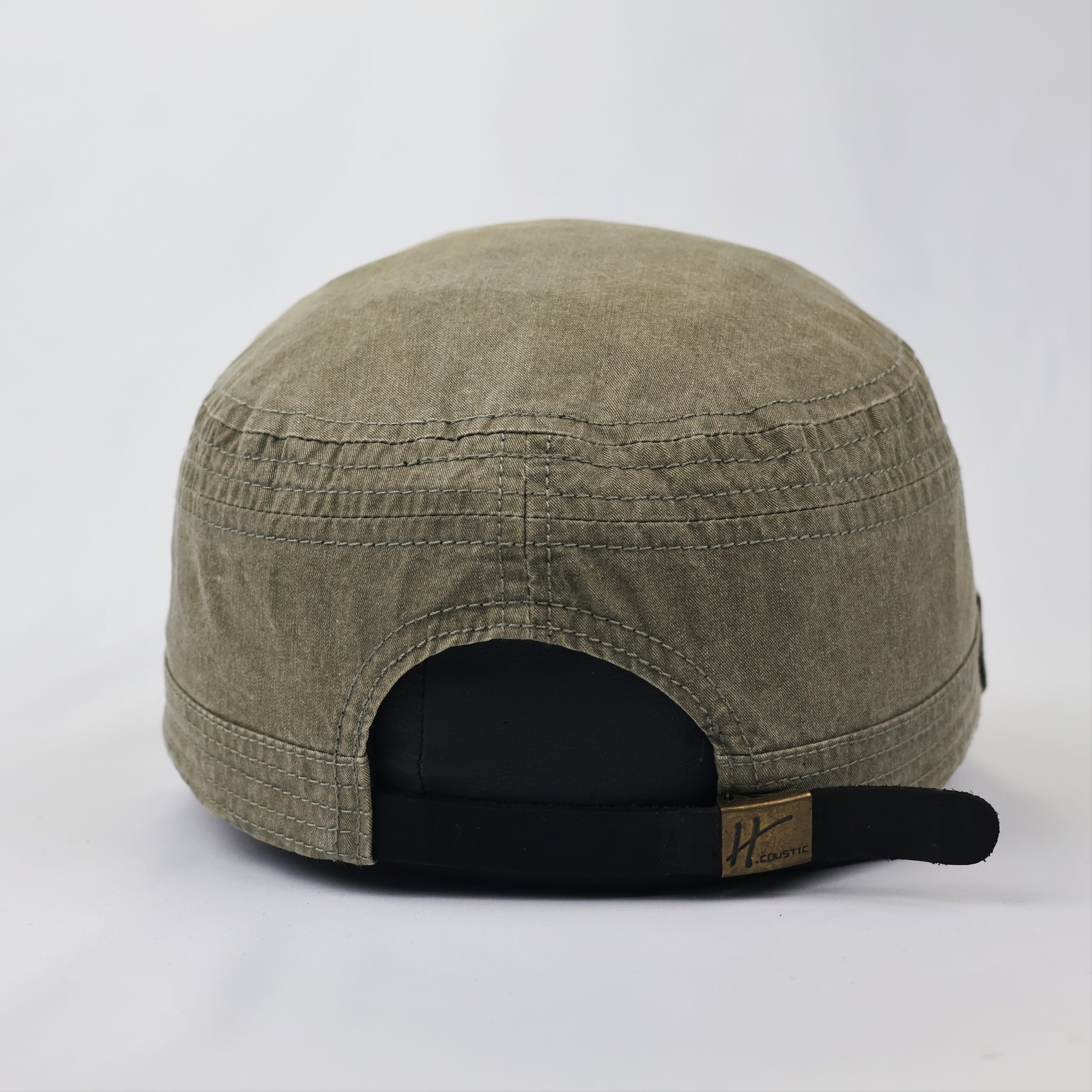 Vintage Washed Cotton Military Hat - Korean Thrifted Cadet Cap