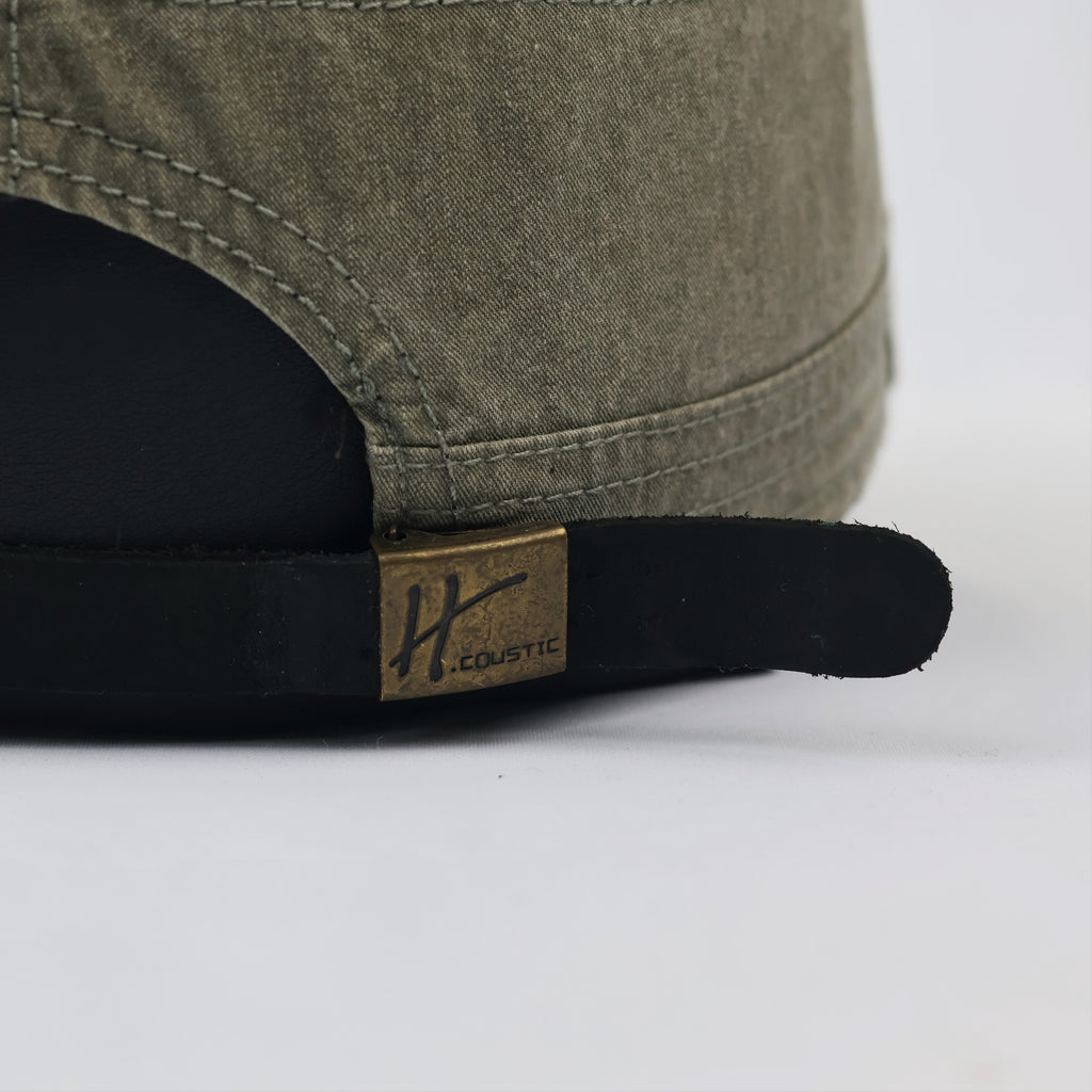 Vintage Washed Cotton Military Hat - Korean Thrifted Cadet Cap