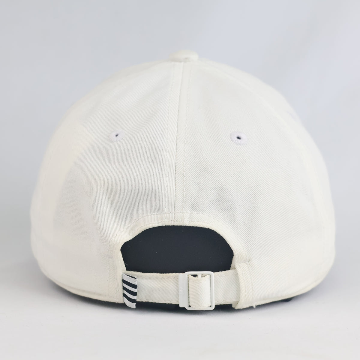 Thrifted Adidas Originals White Cotton Trefoil Baseball Cap | 10816