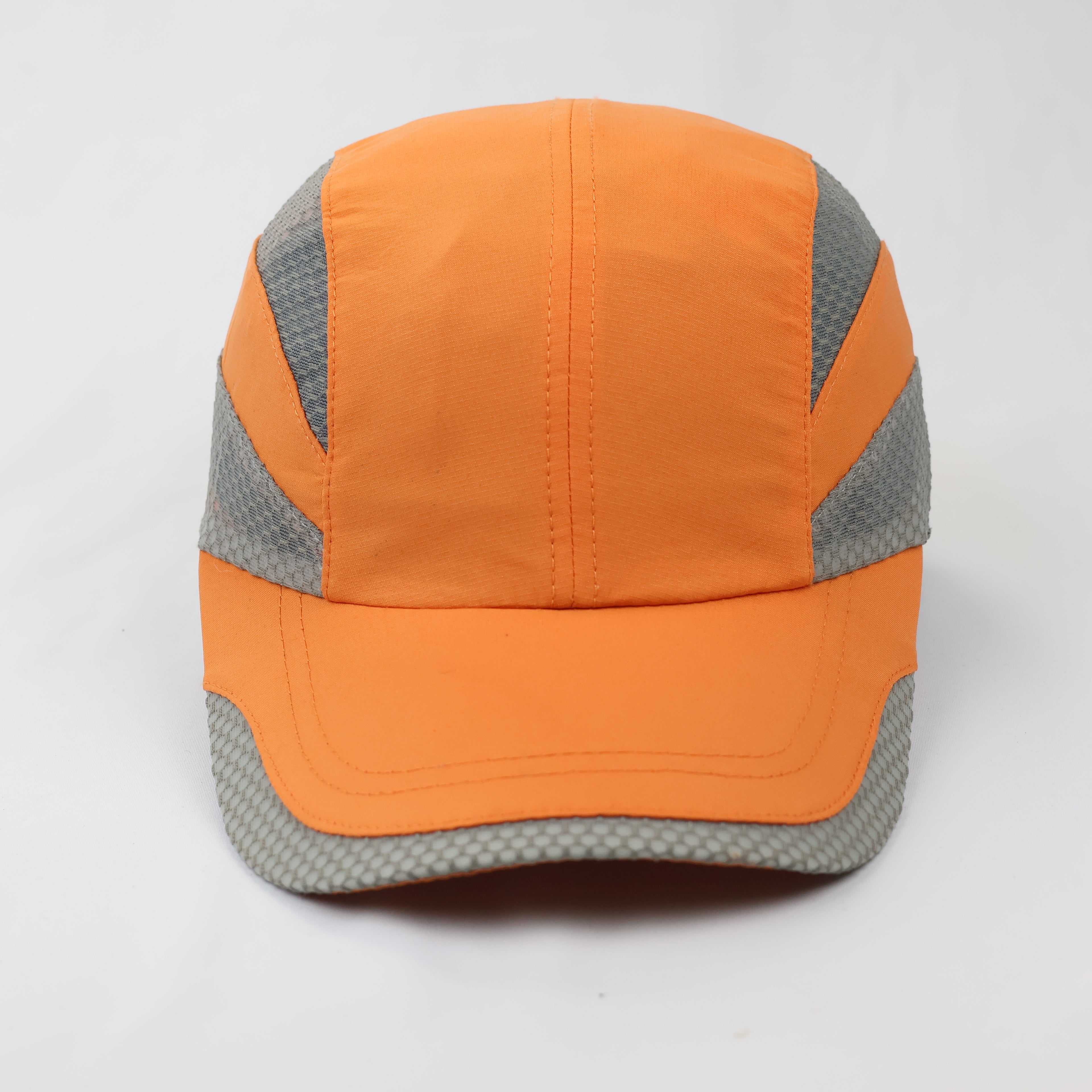 Breathable Orange Mesh Performance Running Cap - Quick Dry
