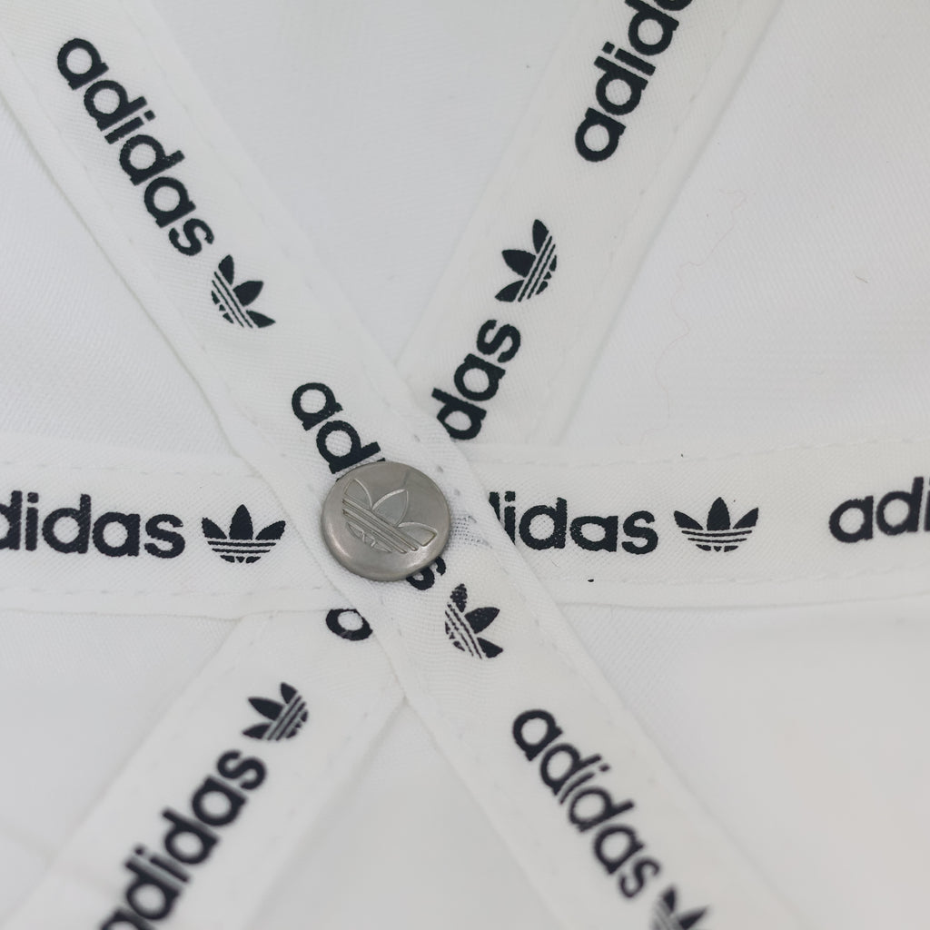 Thrifted Adidas Originals White Cotton Trefoil Baseball Cap | 10816