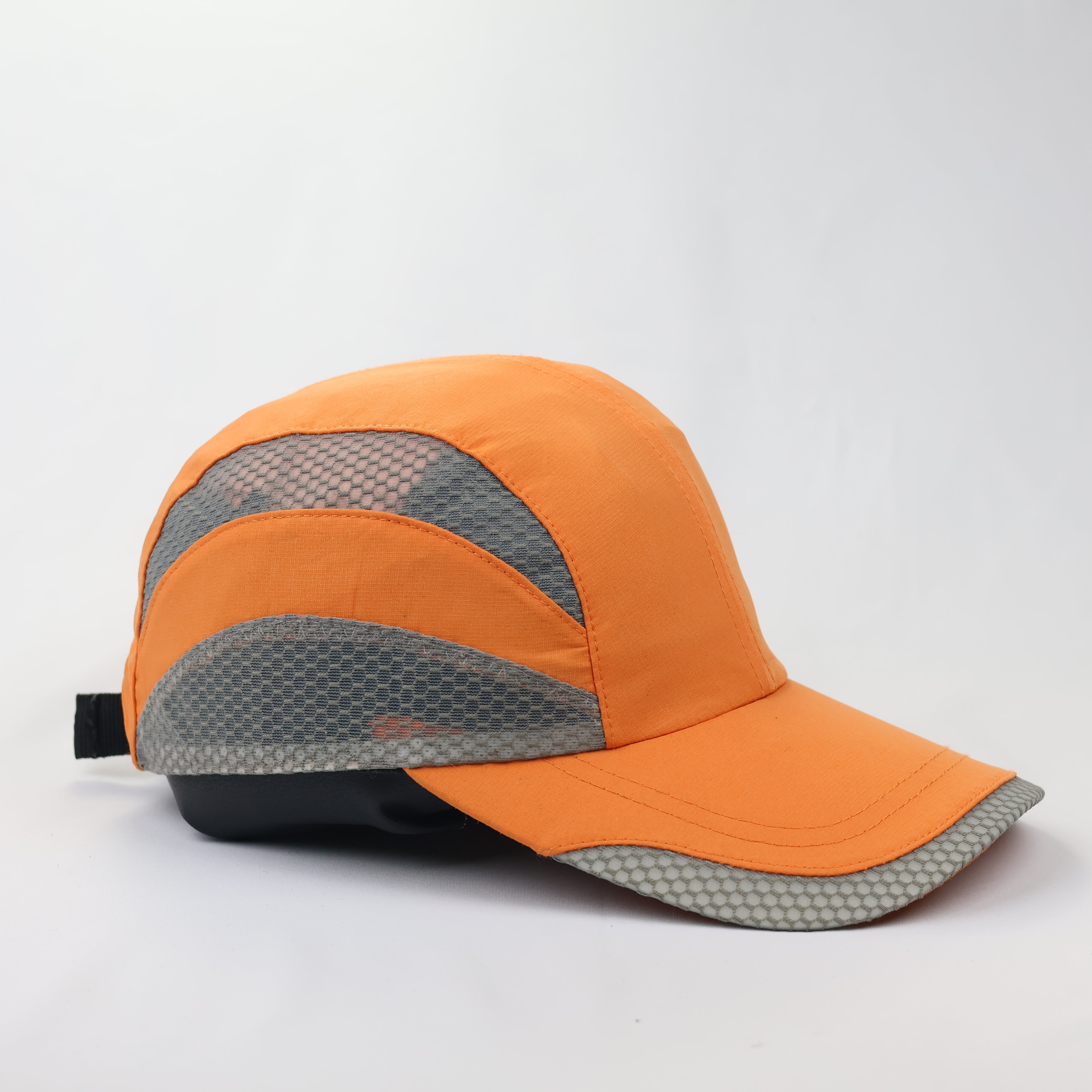 Breathable Orange Mesh Performance Running Cap - Quick Dry