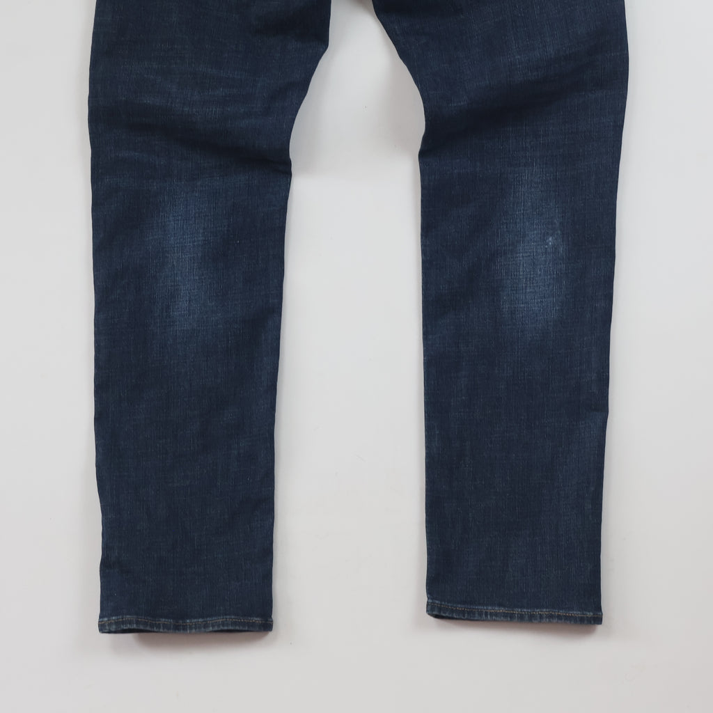 Thrifted Jambangee Men's Deep Indigo Blue Jeans 32-34 Waist/ J1038