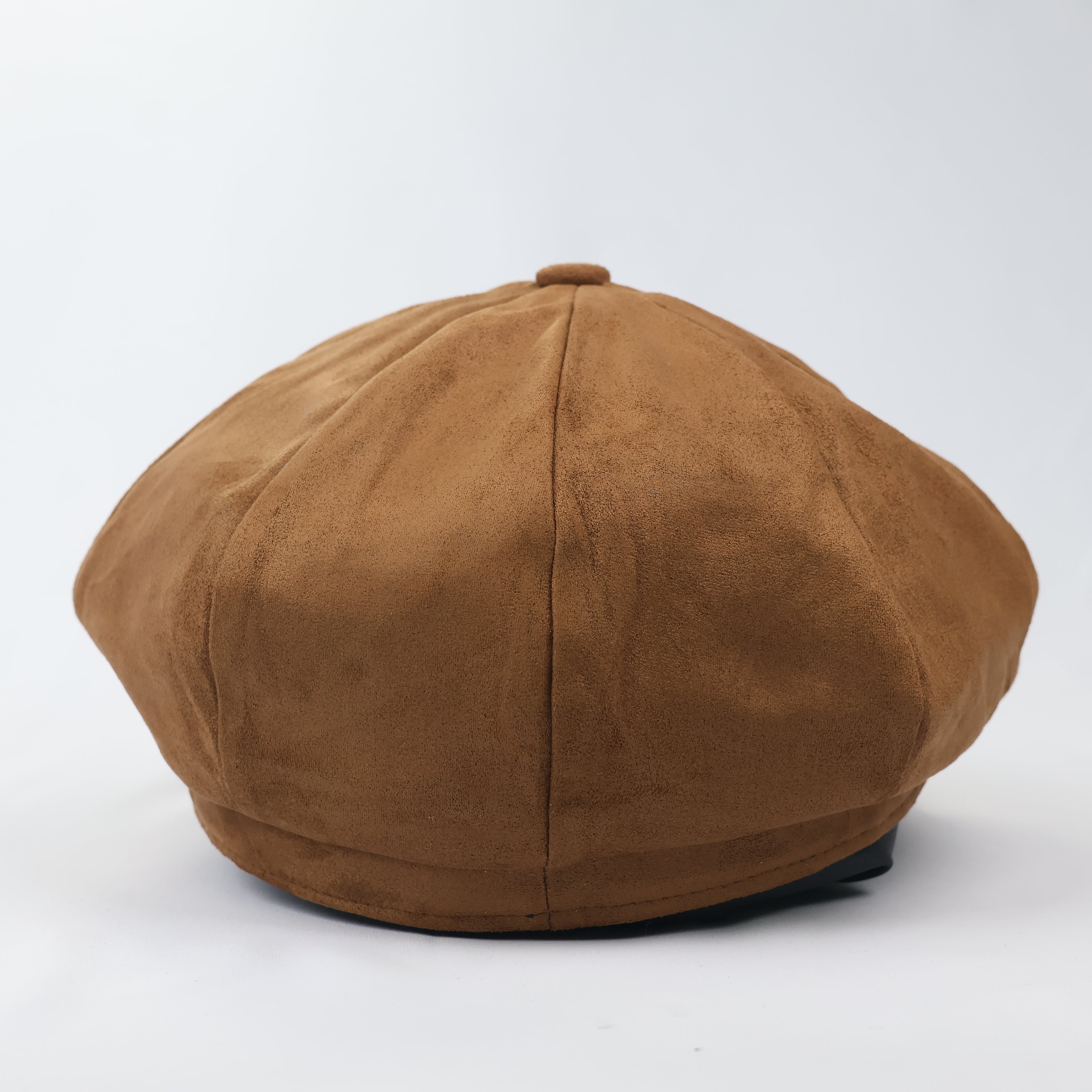 Vintage Suede Newsboy Cap - Tan Brown Baker Boy Hat