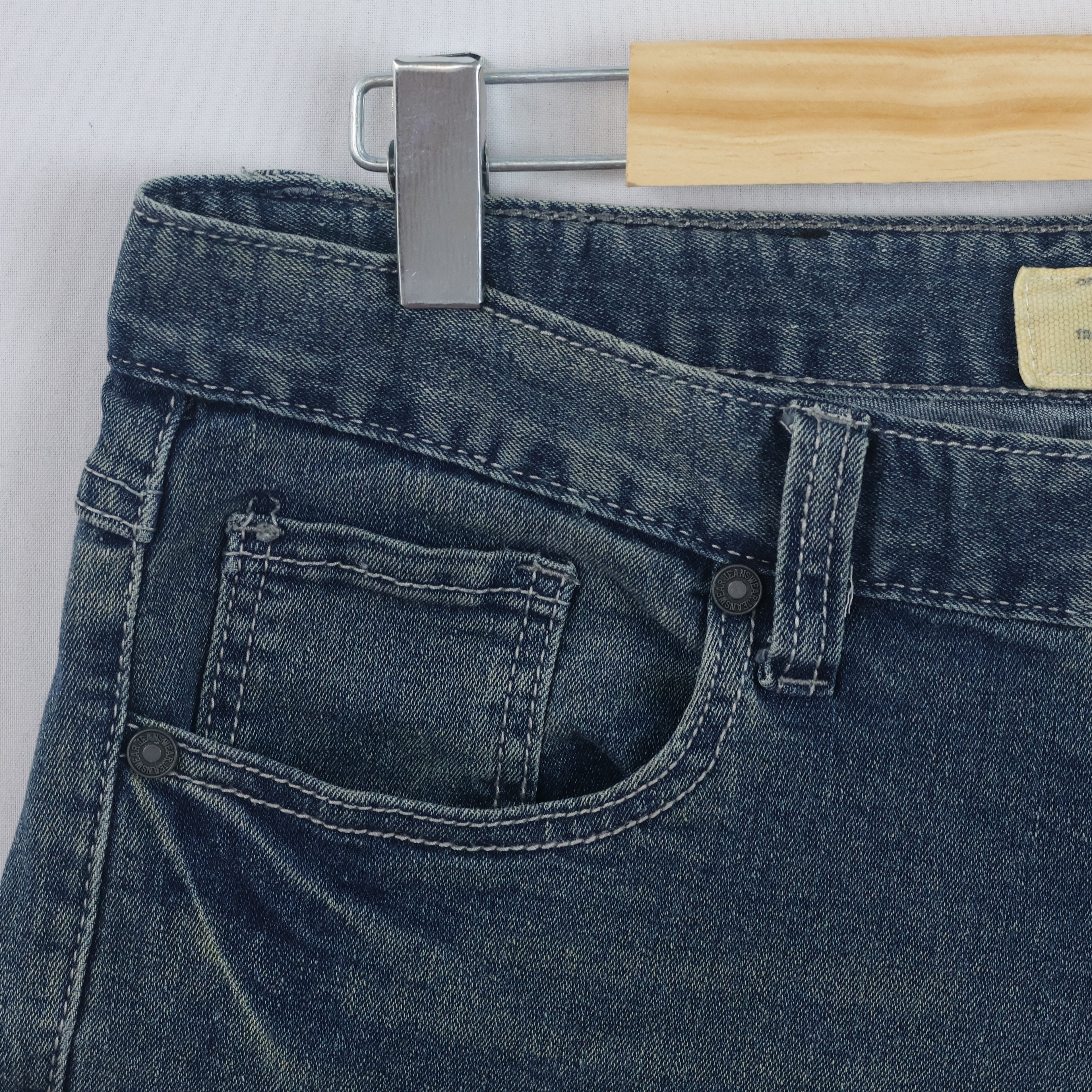 Thrifted Denim Supply Men's Faded Blue Denim Jeans 30-32 Waist/ J1037