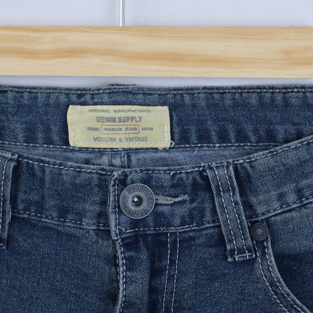 Thrifted Denim Supply Men's Faded Blue Denim Jeans 30-32 Waist/ J1037