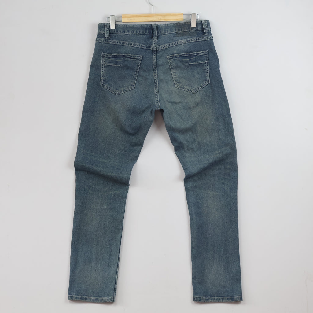 Thrifted Denim Supply Men's Faded Blue Denim Jeans 30-32 Waist/ J1037