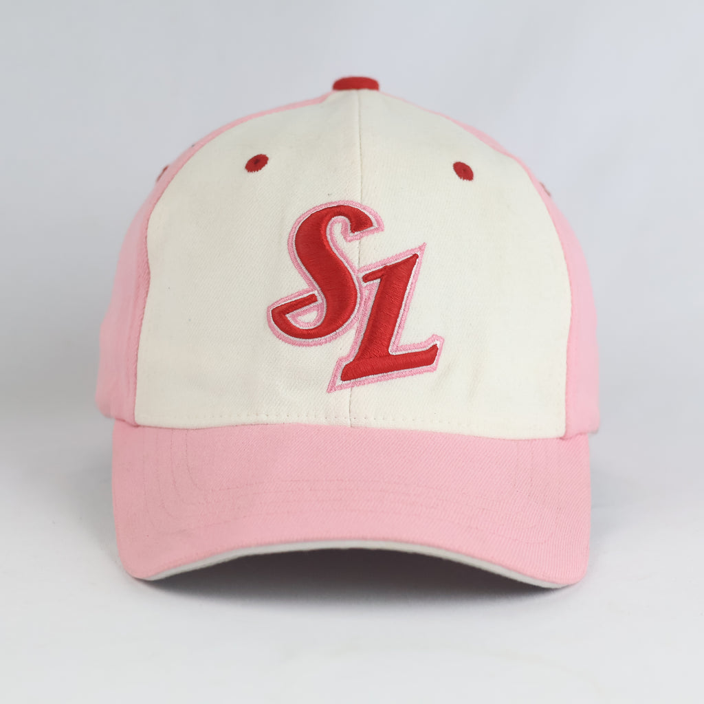 Vintage Flexfit Pink SL Monogram Fitted Stretch Baseball Hat | 10812