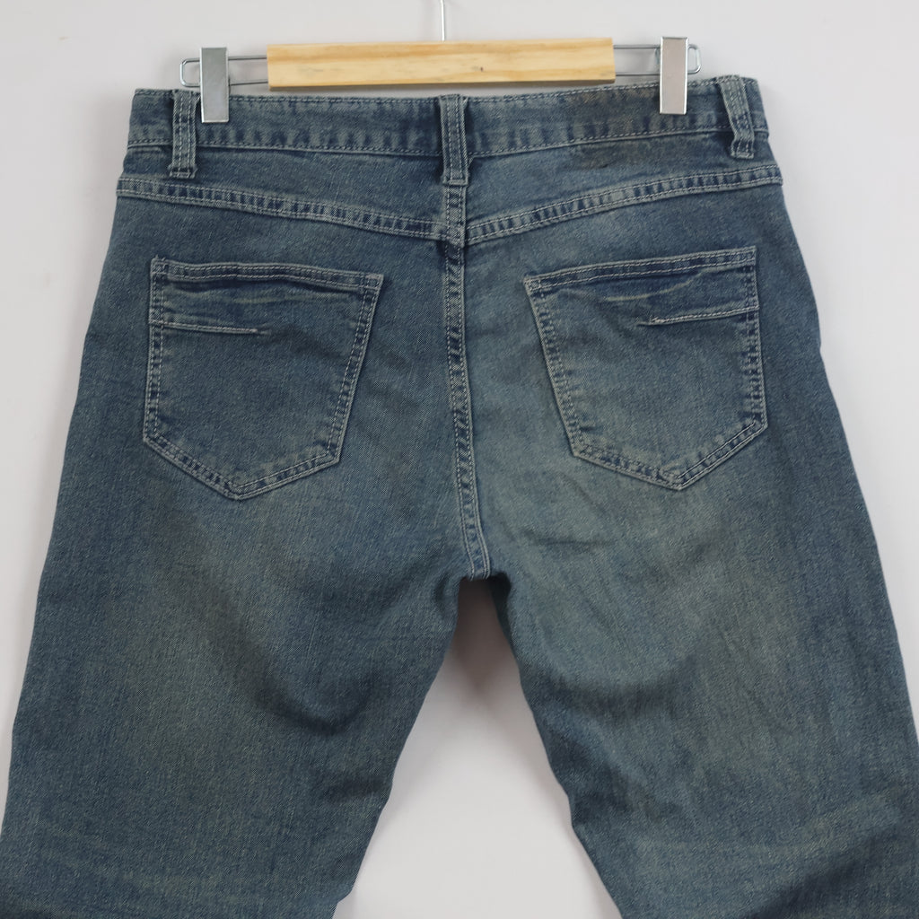 Thrifted Denim Supply Men's Faded Blue Denim Jeans 30-32 Waist/ J1037