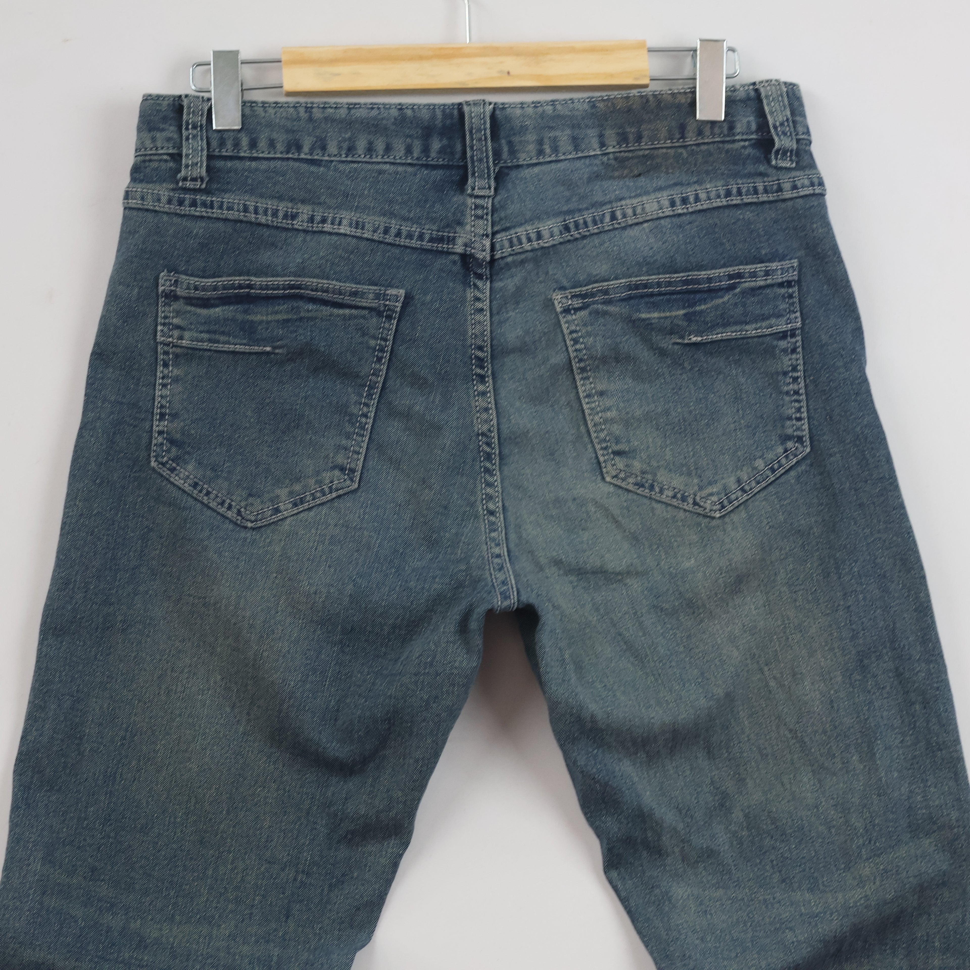 Thrifted Denim Supply Men's Faded Blue Denim Jeans 30-32 Waist/ J1037