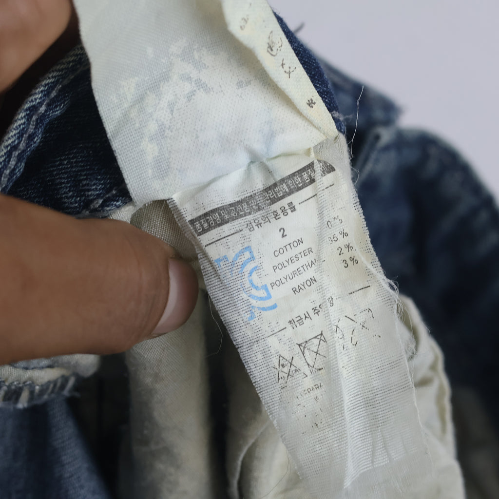 Thrifted Denim Supply Men's Faded Blue Denim Jeans 30-32 Waist/ J1037