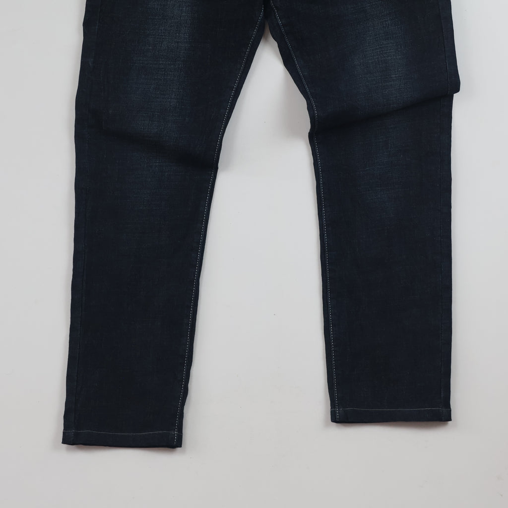 Thrifted Caesar Men's Deep Indigo Blue Denim Jeans 34 Waist/ J1036