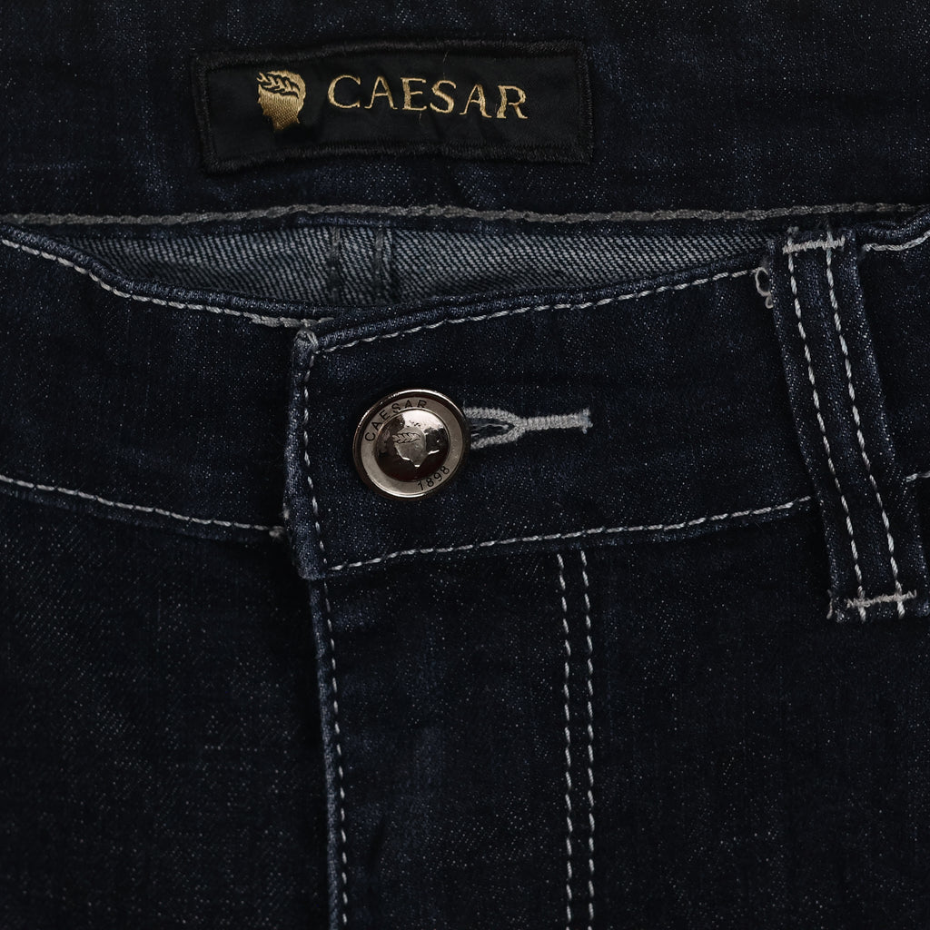 Thrifted Caesar Men's Deep Indigo Blue Denim Jeans 34 Waist/ J1036