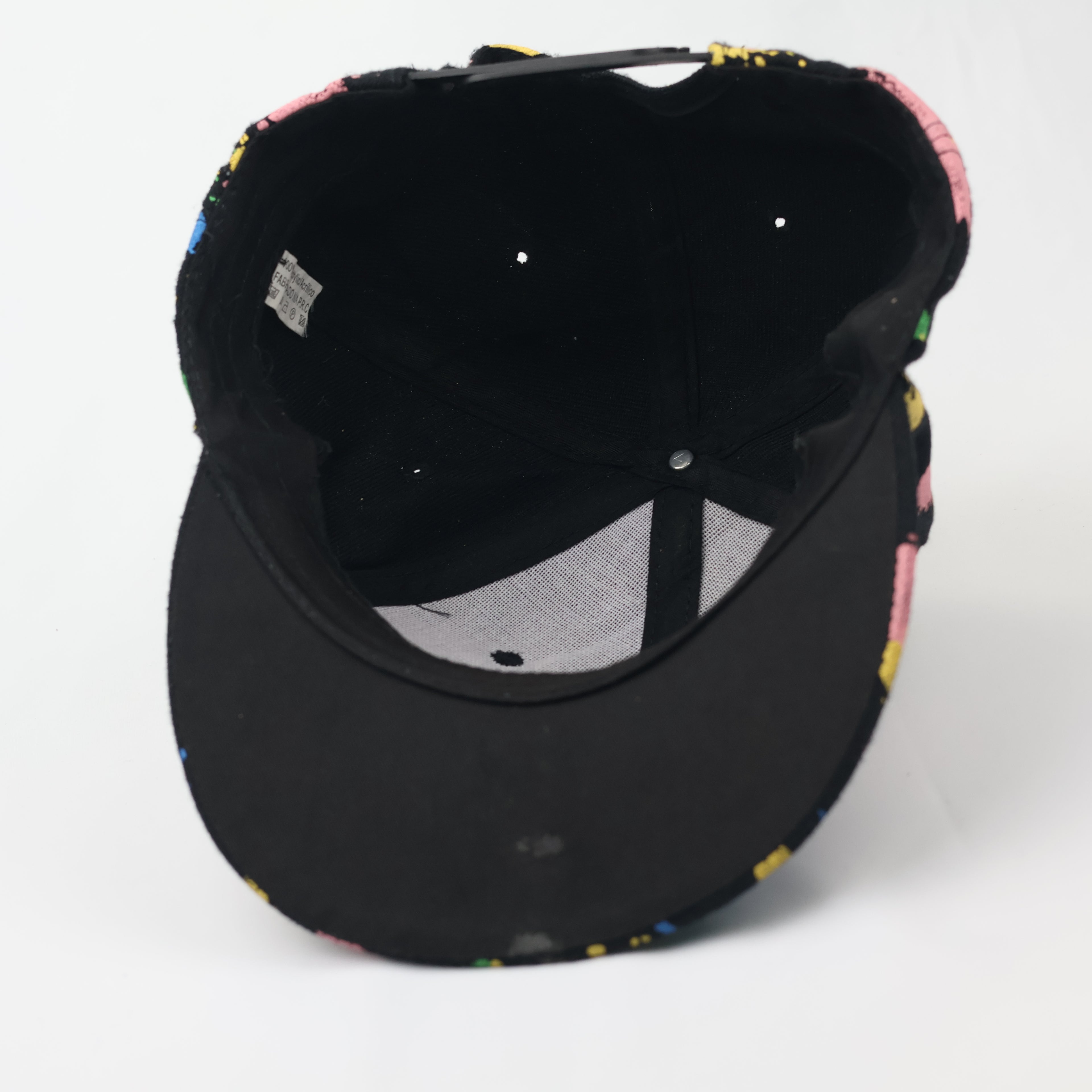 Urban 3D Embroidered NY Logo Paint Drip Flat Brim Cap