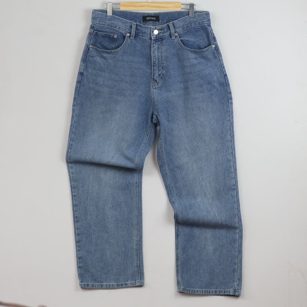 Thrifted Zetta22 Men's Blue Wide Leg Jeans 32 Waist/ J1034
