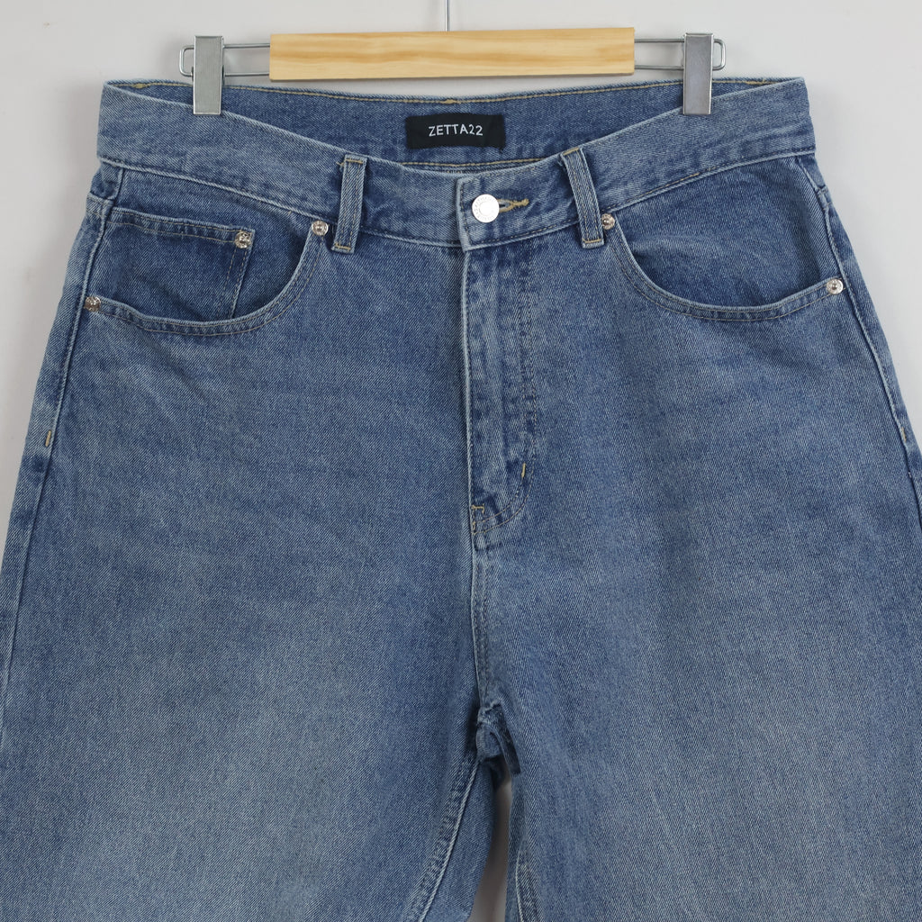 Thrifted Zetta22 Men's Blue Wide Leg Jeans 32 Waist/ J1034