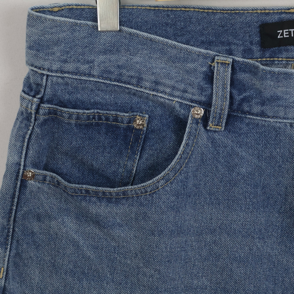 Thrifted Zetta22 Men's Blue Wide Leg Jeans 32 Waist/ J1034
