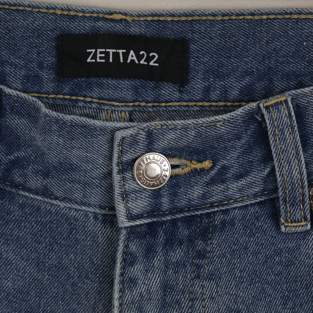 Thrifted Zetta22 Men's Blue Wide Leg Jeans 32 Waist/ J1034
