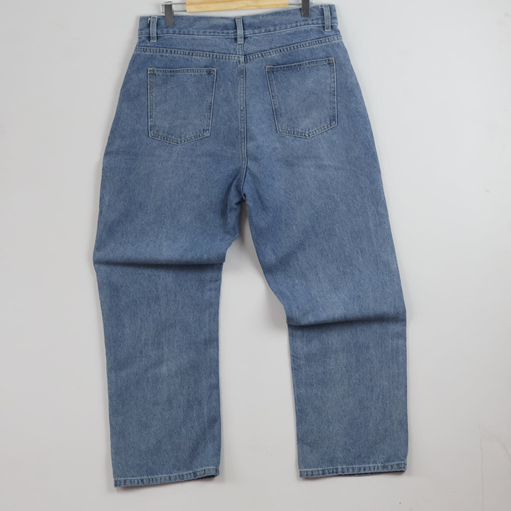 Thrifted Zetta22 Men's Blue Wide Leg Jeans 32 Waist/ J1034