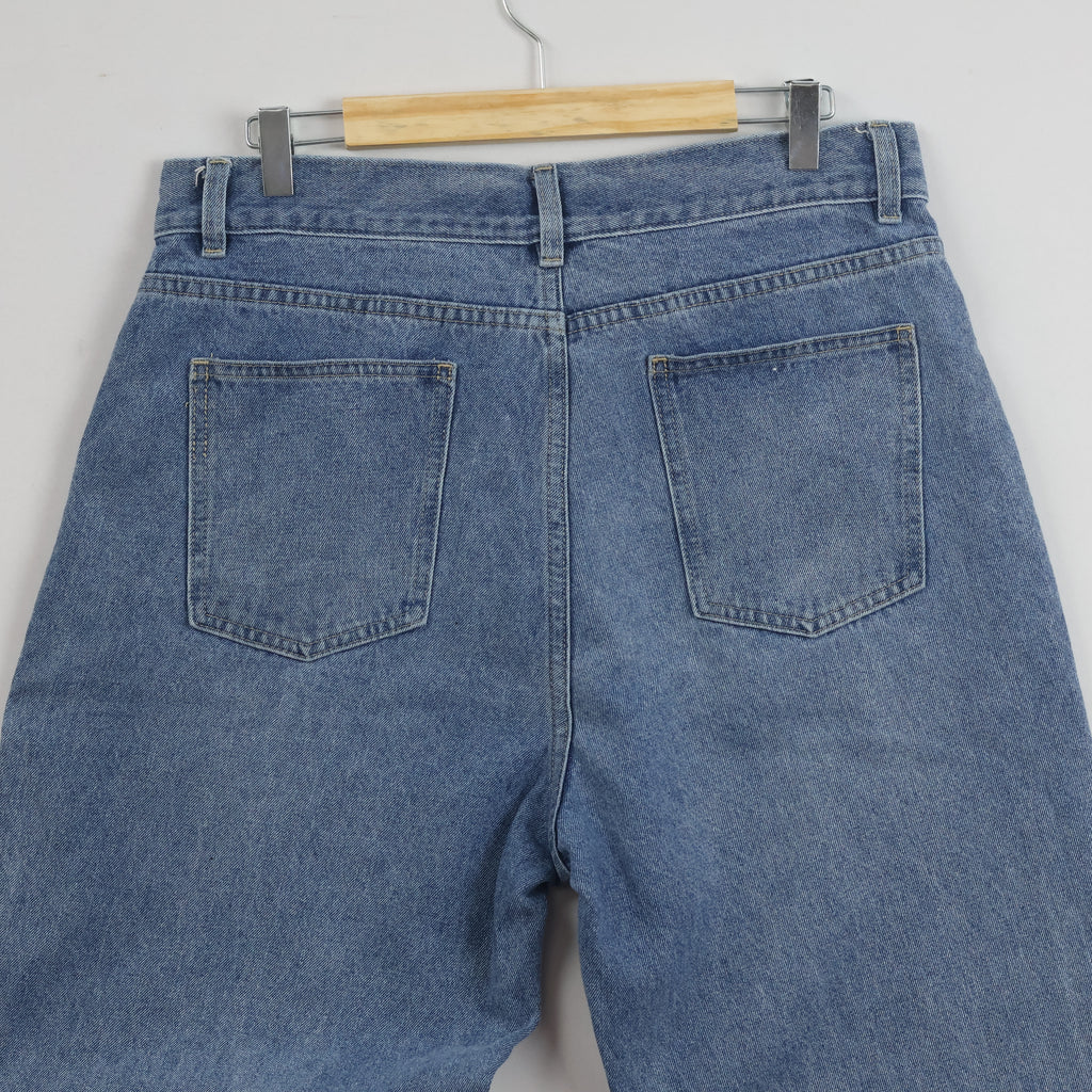 Thrifted Zetta22 Men's Blue Wide Leg Jeans 32 Waist/ J1034