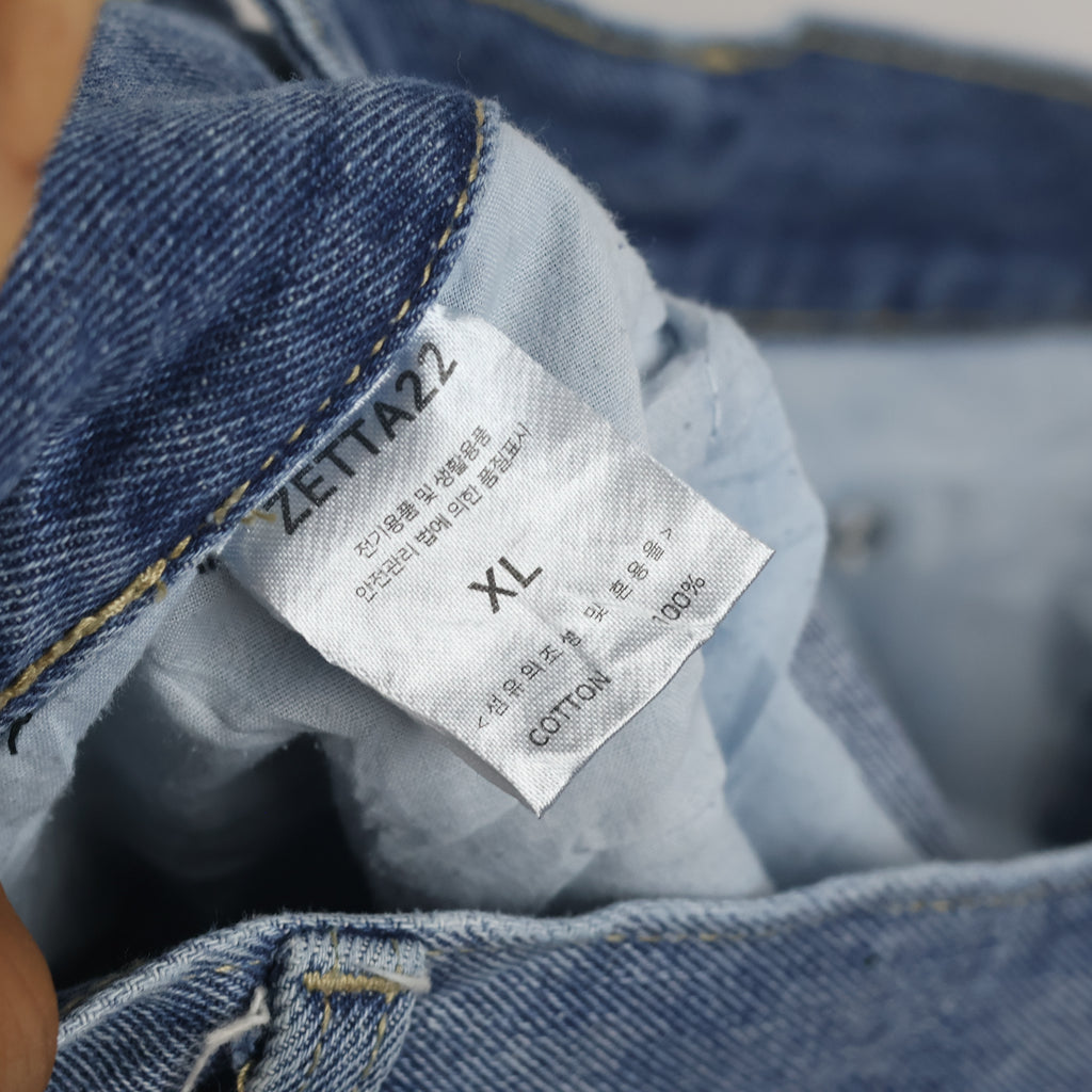 Thrifted Zetta22 Men's Blue Wide Leg Jeans 32 Waist/ J1034