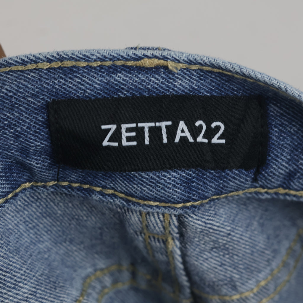 Thrifted Zetta22 Men's Blue Wide Leg Jeans 32 Waist/ J1034
