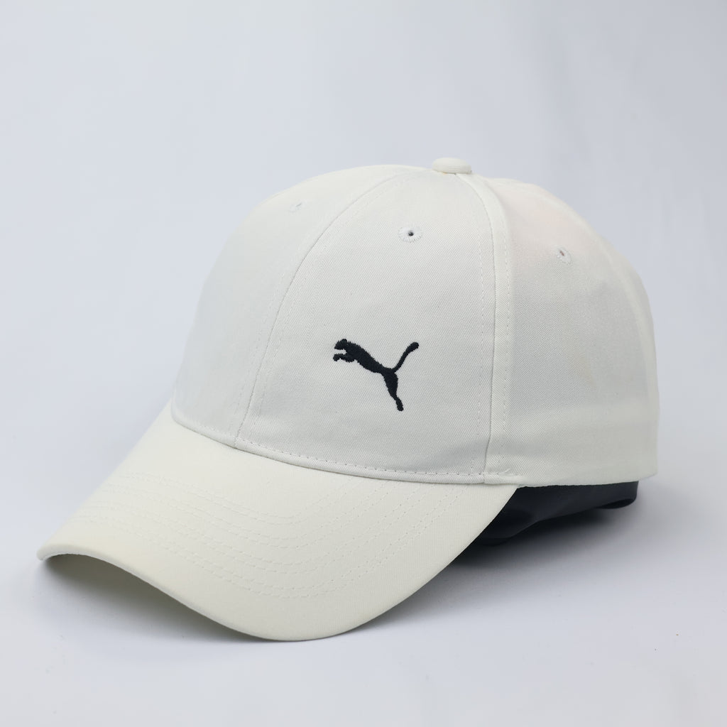 Puma Essentials Cat Logo Baseball Replica Cap - Off-White Adjustable Hat
