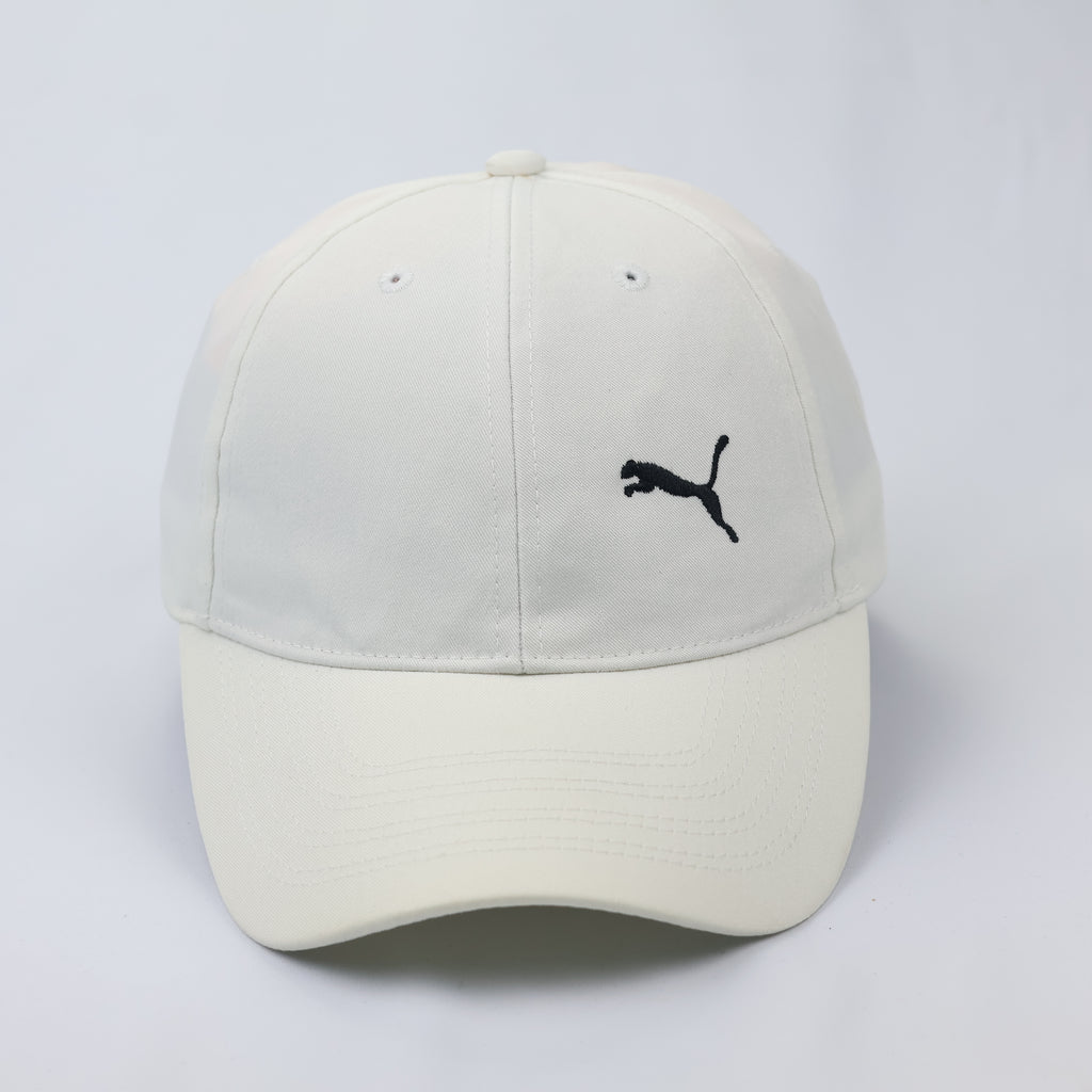 Puma Essentials Cat Logo Baseball Replica Cap - Off-White Adjustable Hat