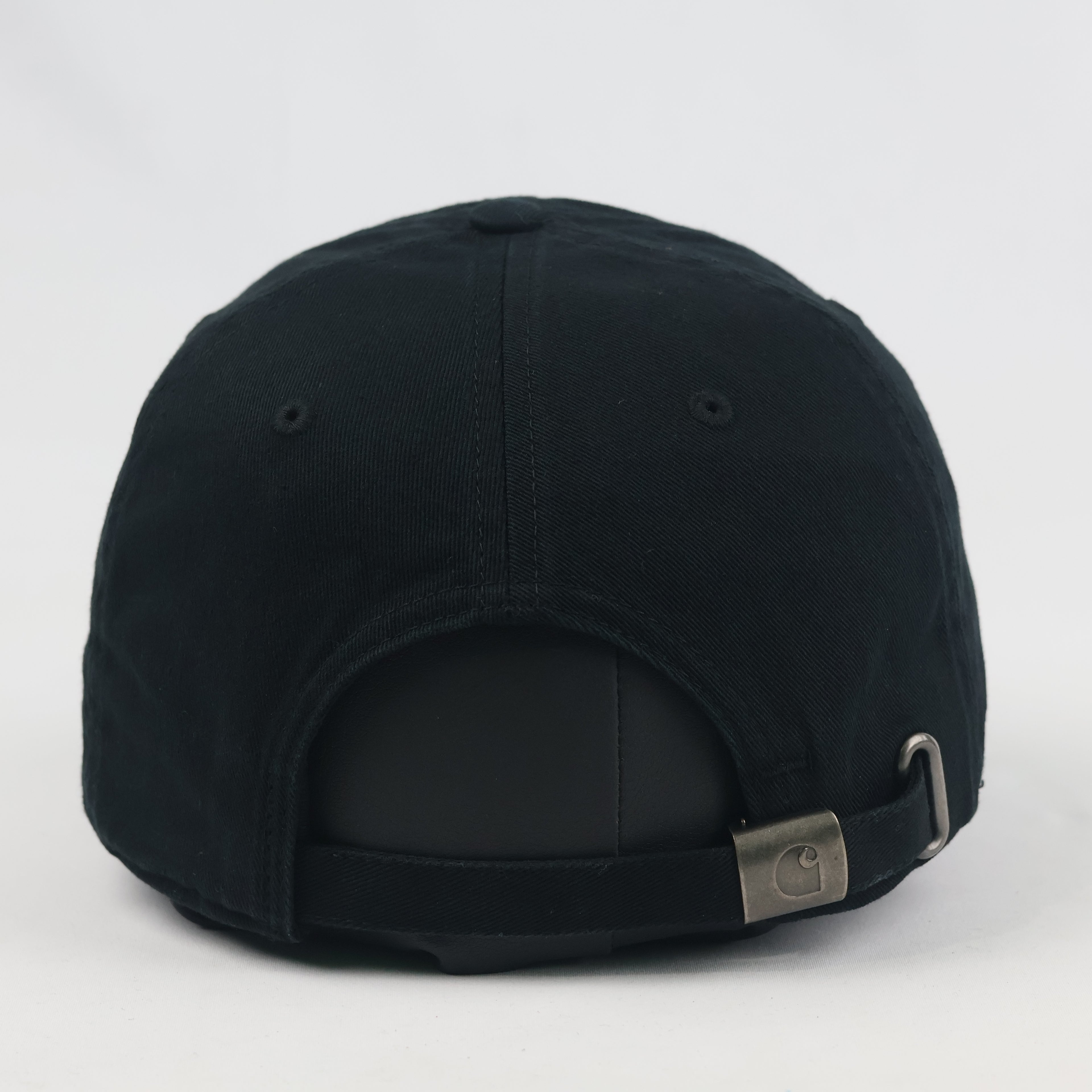 Vintage Carhartt WIP Strapback Hat | Thrifted Black Red Spellout Logo Dad Cap