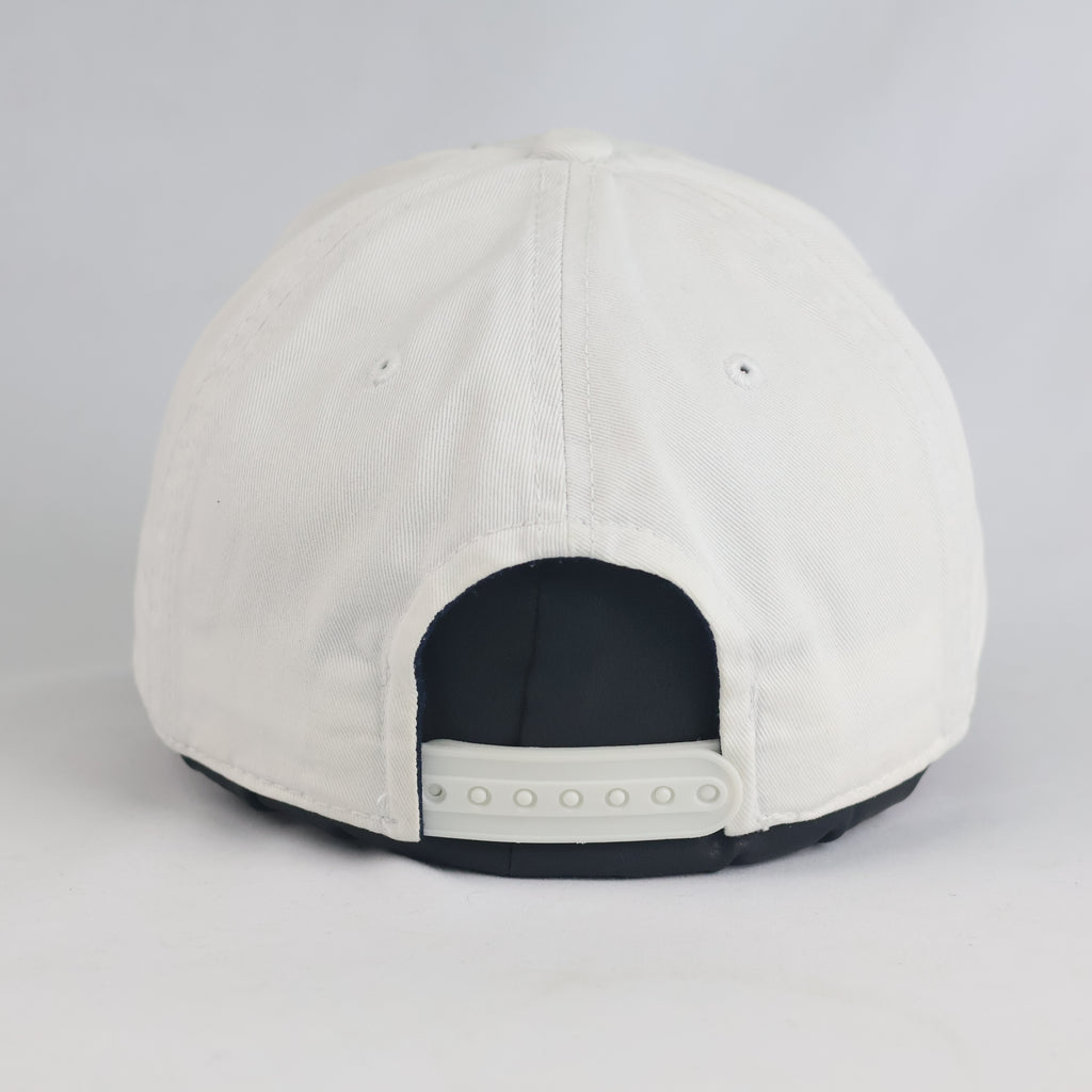 Thrifted Champion Classic Off-White Cotton Snapback Hat | 10821