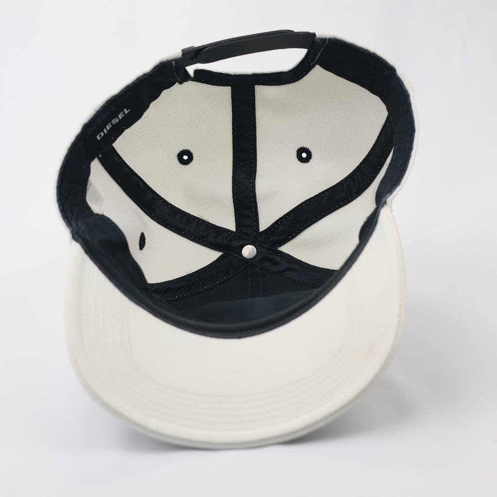 Diesel Denim Division Vintage Baseball Cap - Off-White & Black